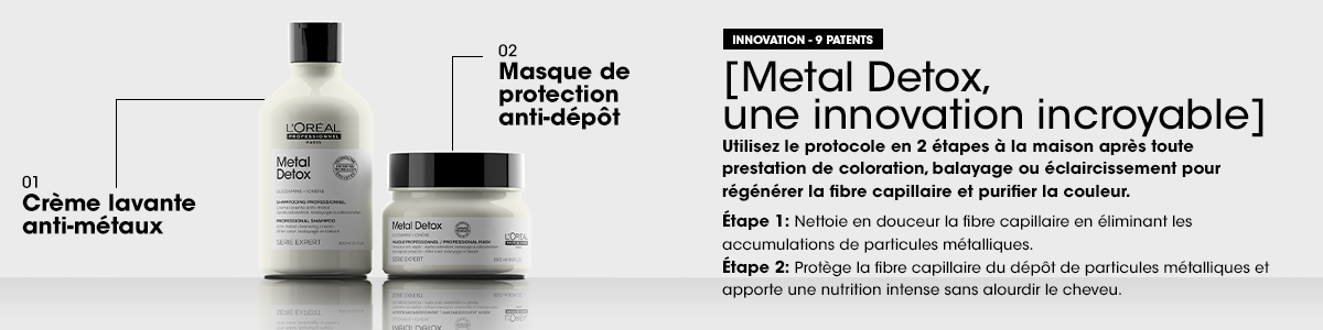 Metal Detox - neutralise les métaux dans la fibre capillaire