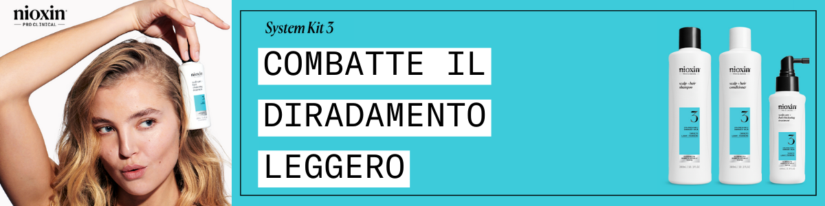 Sistema 3 - diradamento leggero capelli secchi trattati o danneggiati