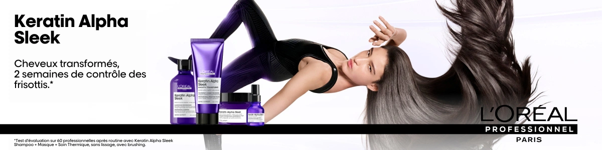 Keratin Alpha Sleek - cheveux indisciplinés et frisés